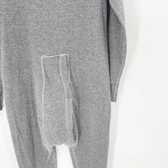 L.L. Bean Underwear & Socks Ll Bean Wool One Piece Union Suit Pajama Sz M Mens Gray Button